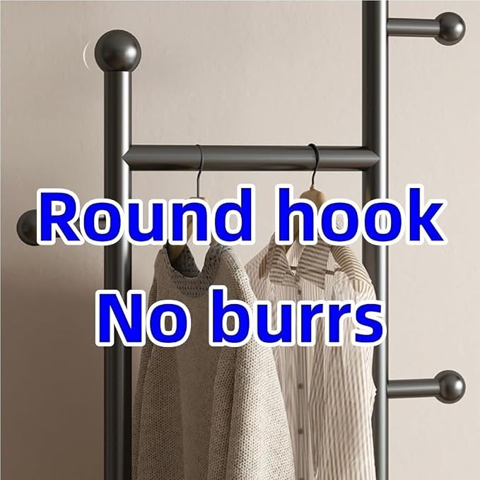 Simple Clothes Hanger, Carbon Steel Coat Rack, Floor-standing Clothes Drying - Image 5