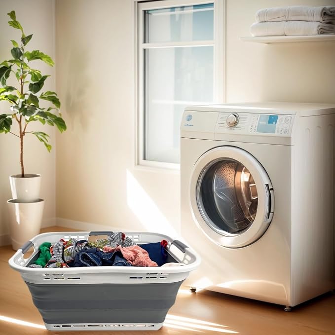 SAMMART 42L Collapsible Plastic Storage Basket - Image 5