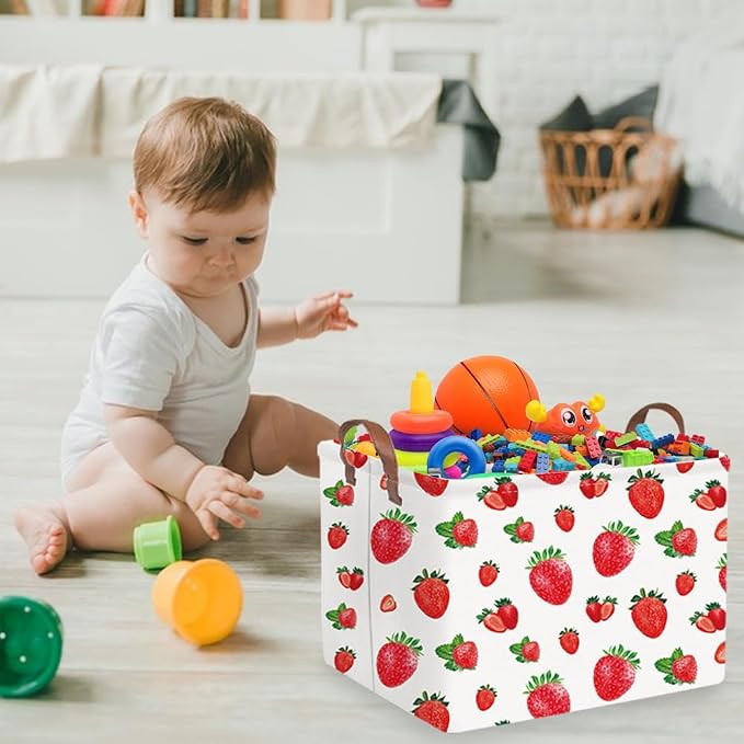 Rectangular strawberry basket, Waterproof foldable storage box - Image 4
