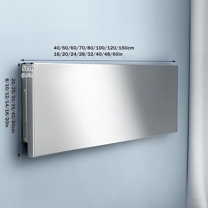 Wall Mounted Folding Table Stainless Steel Laundry Floating Desk Fold Down Wall - Image 3