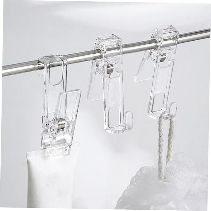 NUOBESTY 40pcs Windproof Laundry Clips Multi-Functional Transparent Clothespins - Image 3