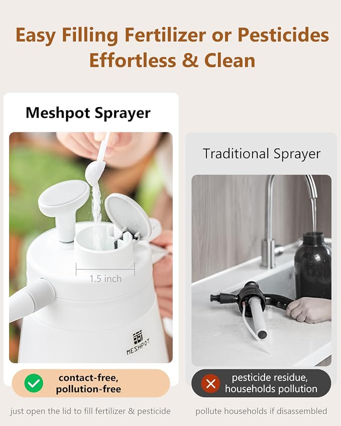 0.6 Gallon Garden Pump Sprayer, 80 oz Small Water Sprayer Provide 3 Spraying - Image 3