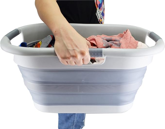 SAMMART 30L Collapsible Plastic Laundry Basket - Image 9