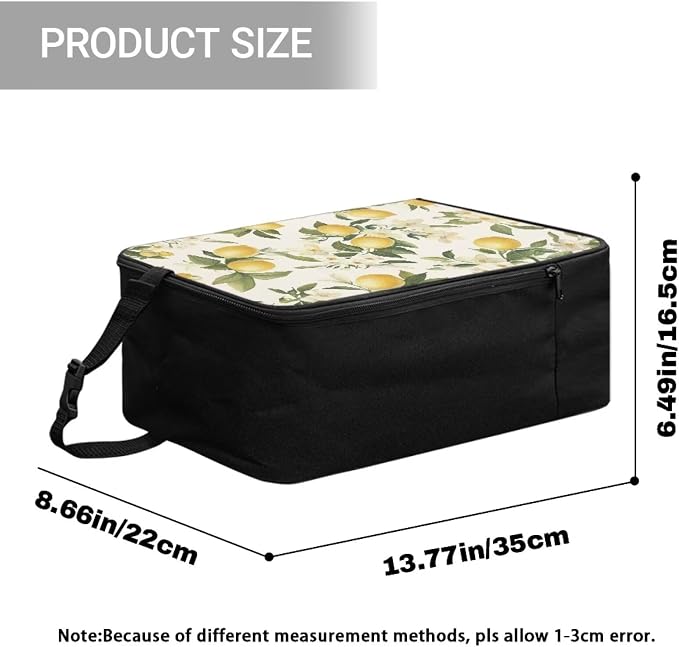 Lemon Travel Steamer Storage Bag Zippered Carrying Case - Image 7