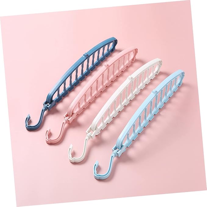 PRETYZOOM 2pcs Space-Saving Rotatable Slip Clothes Drying Rack Folding Storage - Image 8