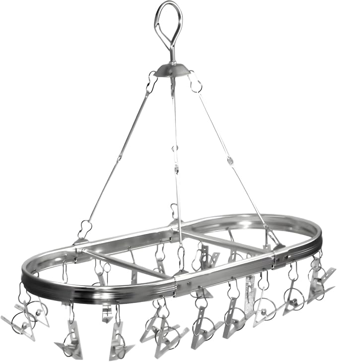 Sock Hanger for Drying with 26 Non-Slip Clips by PREMIUMHOMELIFE