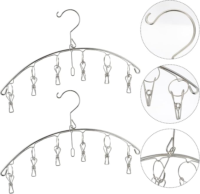4pcs Stainless Steel Laundry Drying Hanger - Image 6