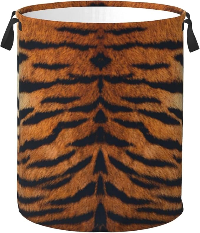 Tiger Texture Laundry Hamper Bag by Unknown
