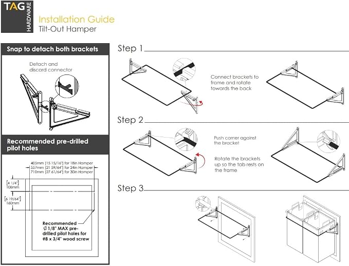 TAG Hardware Premium Tilt-Out Hamper - Image 4