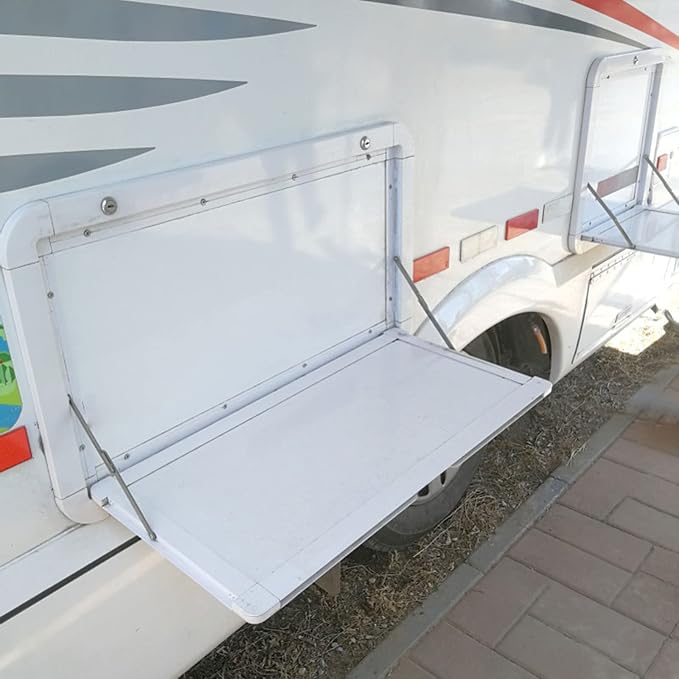 RV Caravan Picnic Folding External Table, Wall Mount Flip Fold Down Desk - Image 4