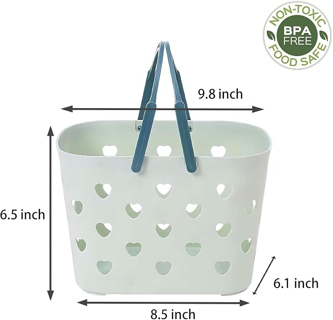 Anyoifax Portable Shower Caddy Tote Plastic Storage Basket - Image 5