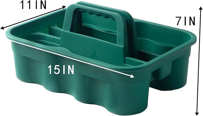 Matthew 3 Pack Large Plastic Tote Tool & Deluxe Supply Cleaning Caddy - Image 2