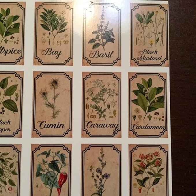 Herb and Spice Apothecary Labels Vintage Labels Stickers - Image 3