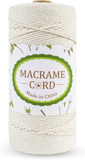 Beige 2mm Macrame Cord, 218yards Macrame Rope Yarn, Natural Cotton Cord by LEREATI