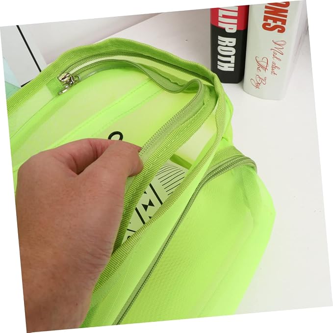KALLORY Light Green Woolen Line Mesh Bag - Image 3