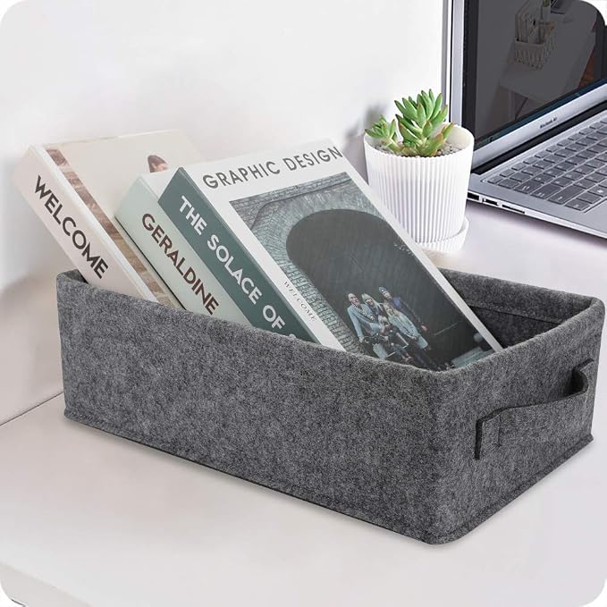 Small Storage Basket Modern Storage Baskets Felt Collapsible Baskets Storage - Image 2