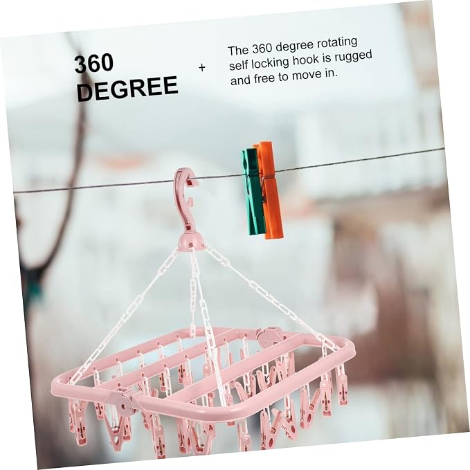 Uv Pile Strong Steel Spring Drying Rack Rotating Hook Space-Saving - Image 8