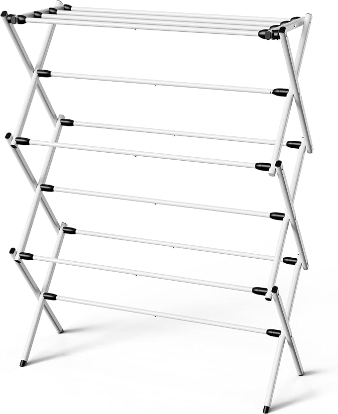 Foldable Clothes Drying Rack – Metal Laundry Drying Rack by Sakugi