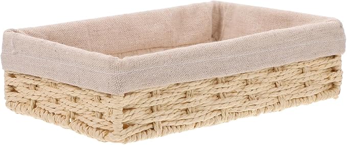 Zerodeko Natural Woven Baskets for Storage Desktop Glove Box Snacks Basket - Image 9