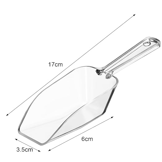 Hestya 4 Pcs Multi Purpose Clear Plastic Scoops - Image 3