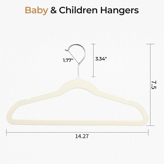 GoodtoU Kids Hangers Velvet 50 Pack 14" - Image 6