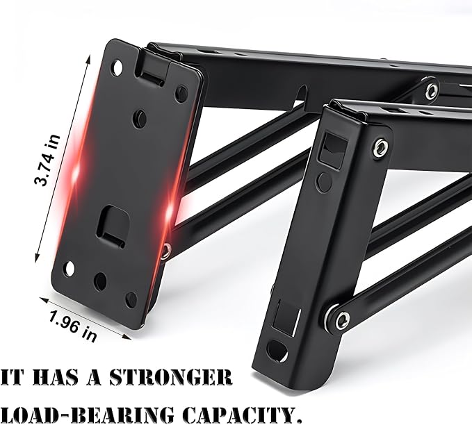 Folding Shelf Brackets，Detachable Folding Bracket，2 Pack Heavy Duty Wall - Image 4