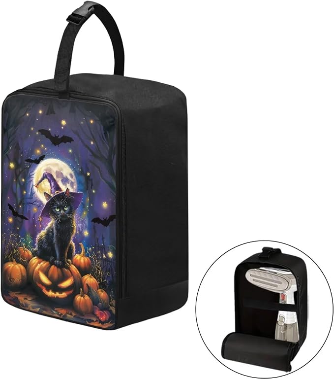 Steam Iron Travel Bag Glowing Pumpkin Black Cat Protective Pouch - Image 2
