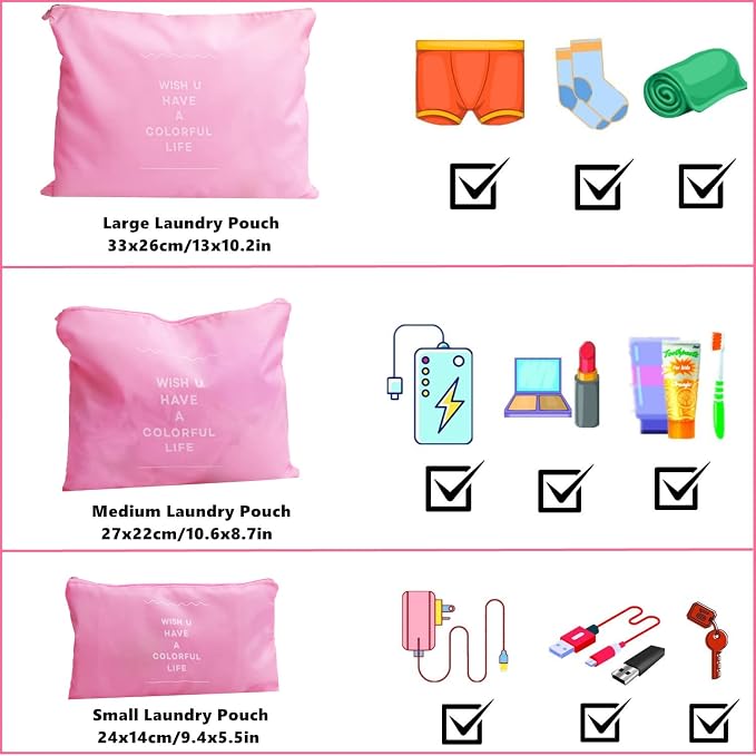 6 Pack Packing Cubes for Suitcases, Luggage Organizer, Travel Bag Organizer - Image 3