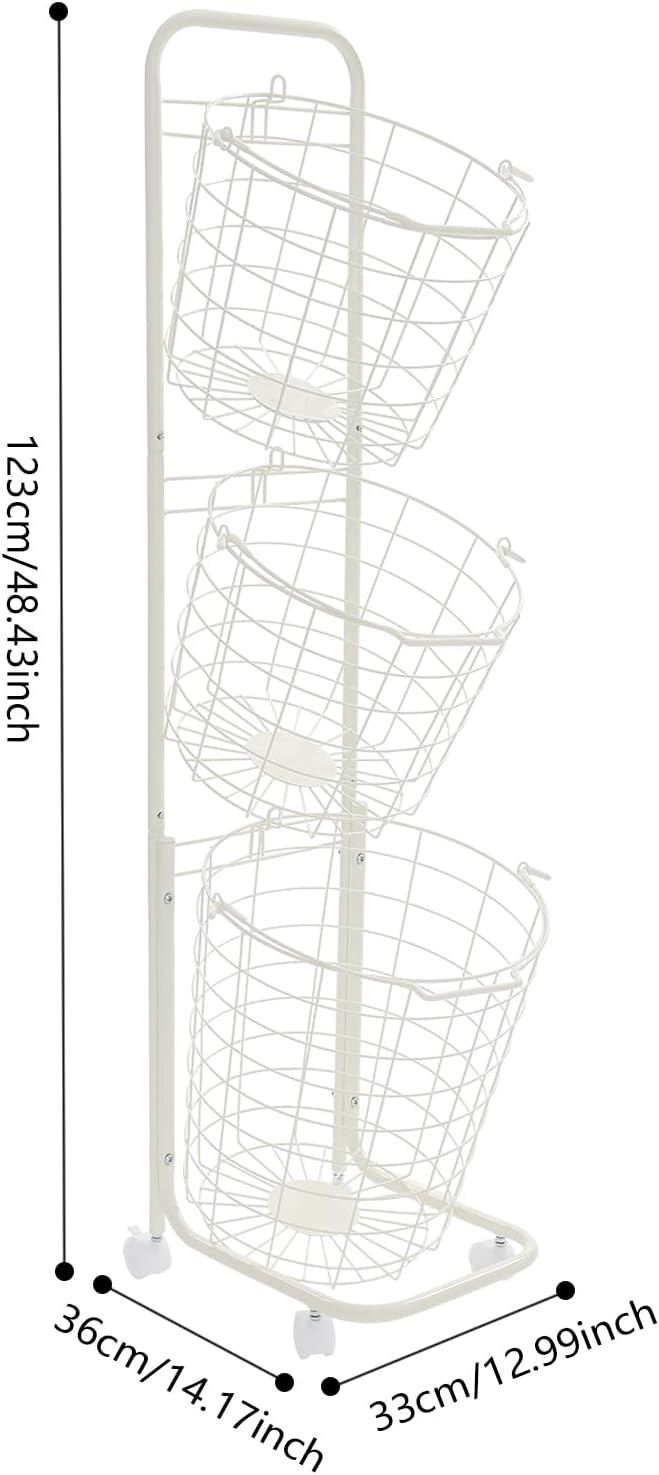 3 Tiered Storage Basket Laundry Basket - Image 5