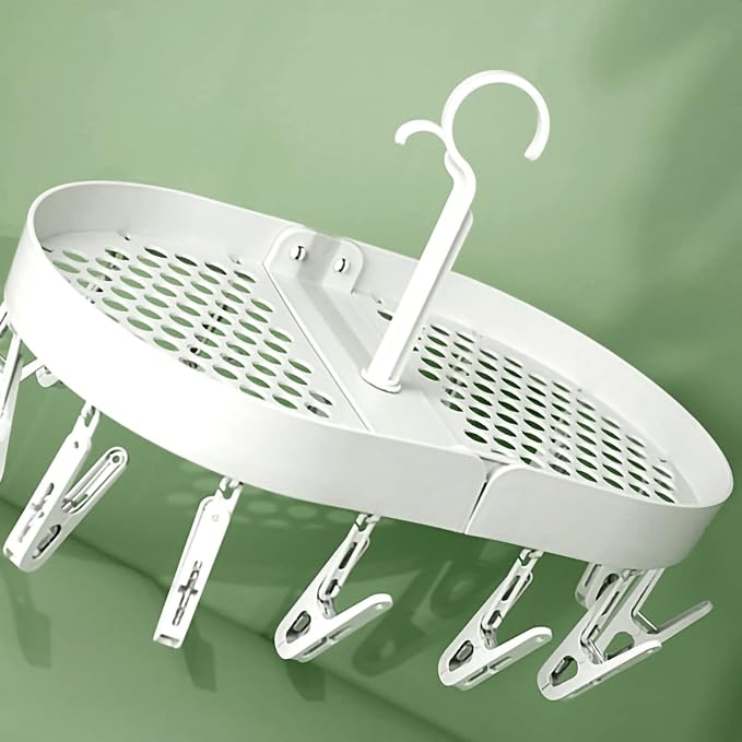 Pilipane Hanging Laundry Drip Hanger, Foldable Rotatable Clothe Drying Rack - Image 2