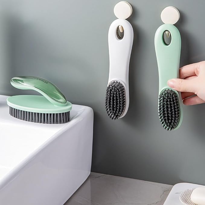 2pcs Shoe Brush and Laundry Scrub Brush Set Green Clothes Scrubber - Image 4
