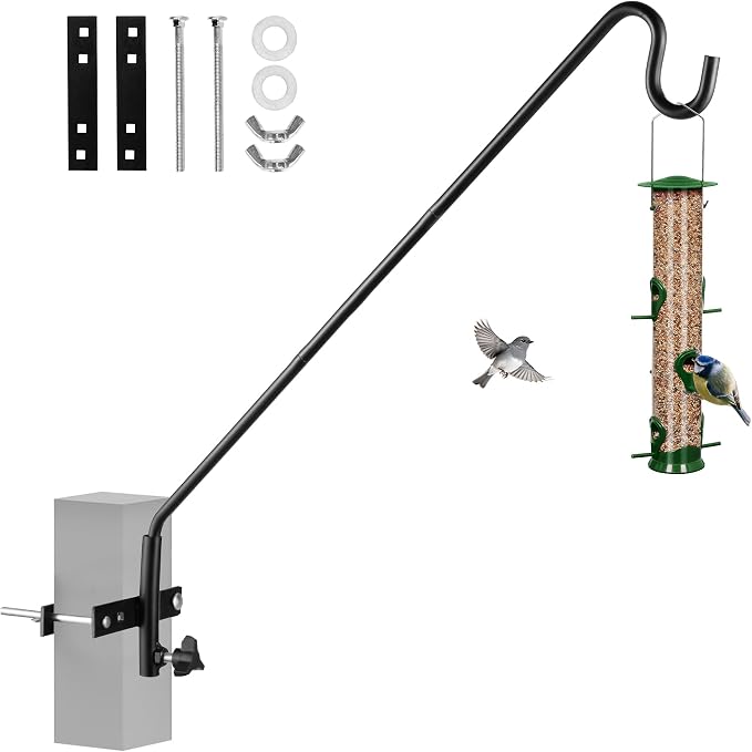 MIXXIDEA Extended Fence Deck Hook Rail Heavy Duty Bird Feeder Hook, Adjustable by MIXXIDEA