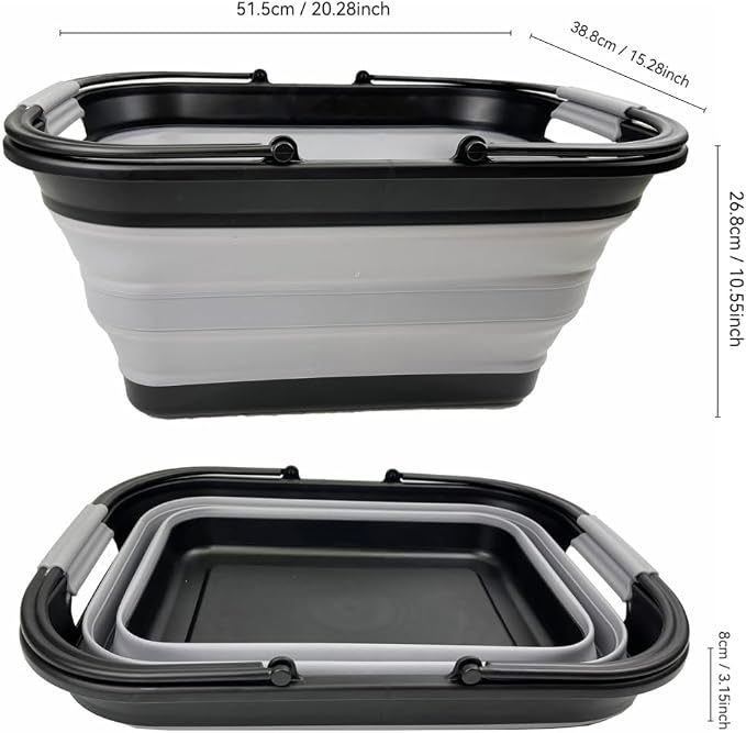 SAMMART Collapsible Tub with Handle 29L - Image 2