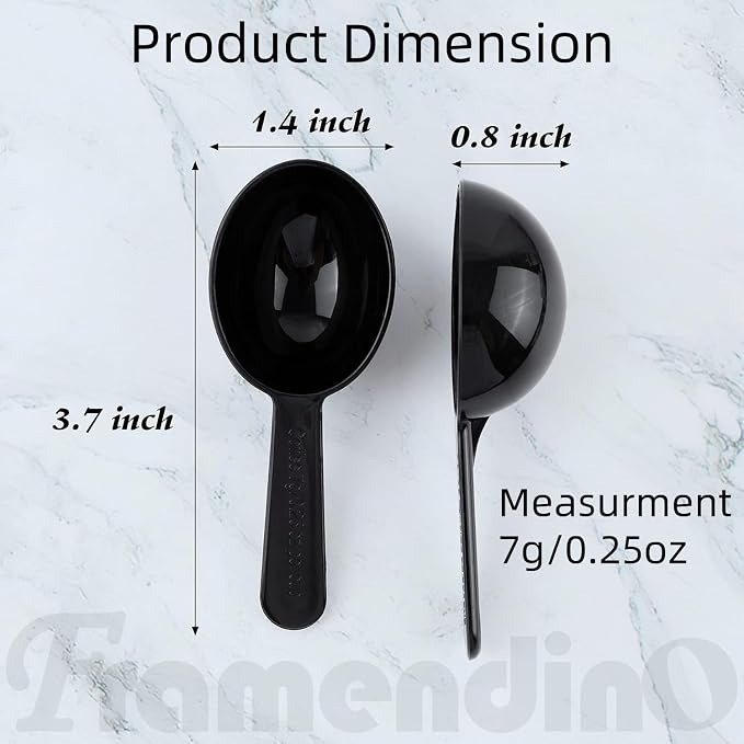 Framendino, 5 Pack Plastic Coffee Measuring Spoons Short Handle Scoops - Image 2