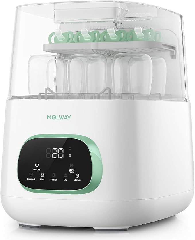 MOLWAY【Upgraded】Bottle Washer Pro, All-in-One Baby Bottle Washer and Sterilizer by MOLWAY