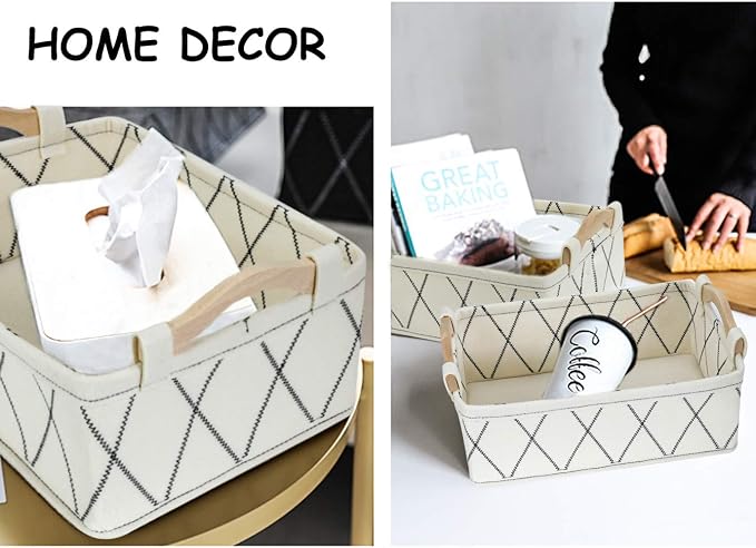Small Basket Storage Baskets Bins Shelf Baskets Book Baskets Felt Storage Bin - Image 4