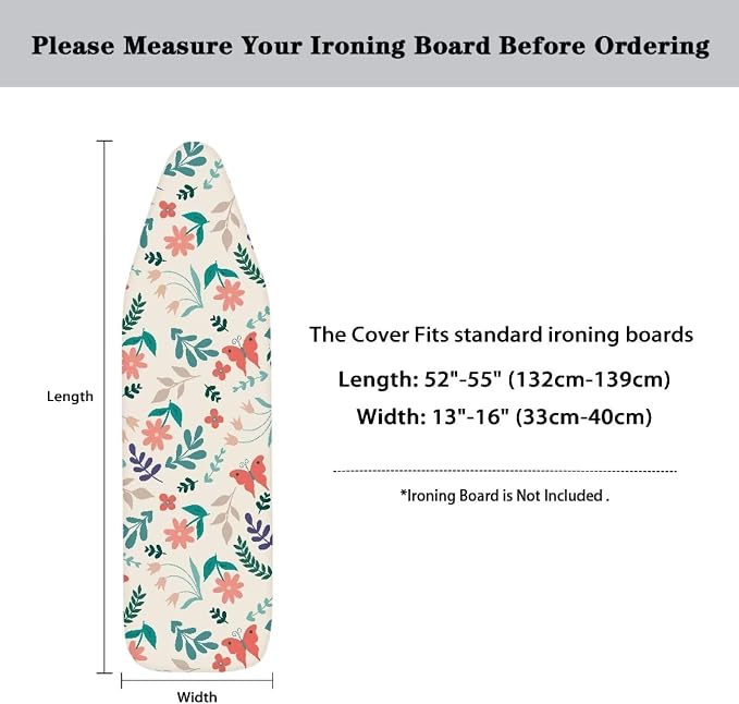 Florals Butterfly Ironing Board Cover - Image 6