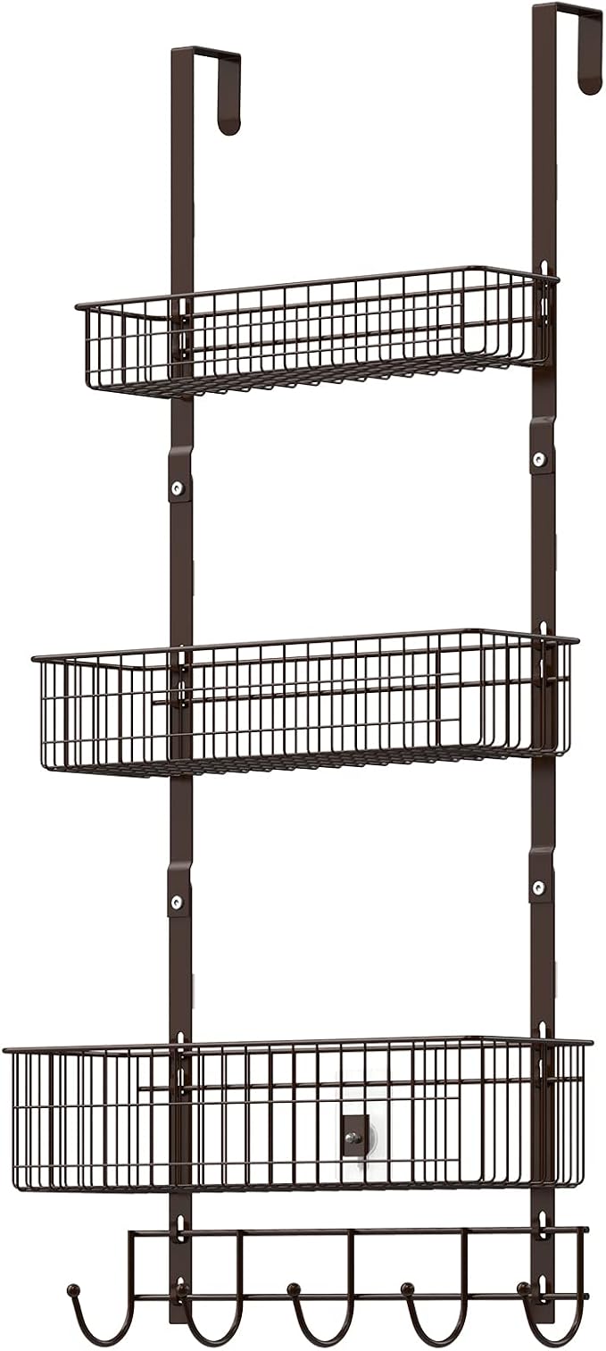 Over The Door 3 Tier Hanging Kitchen Storage Rack Heavy Duty Pantry Organizer - Image 8