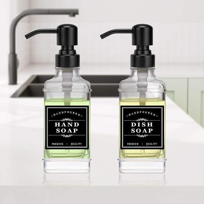 12Pcs Black Waterproof Minimalist Bathroom Bottle Labels Removable Organization - Image 6