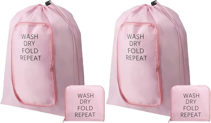 2 Pcs Travel Laundry Bag Washable Dirty Clothes Bag by Boao
