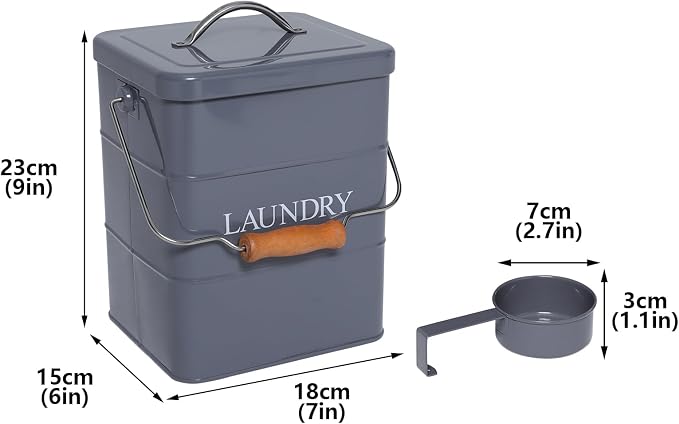 Laundry Powder Bin, Washing Powder Storage Tin - Image 7