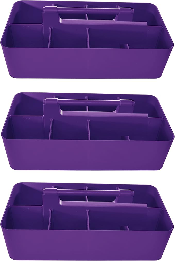 -Large Portable Caddy, DIY Dividers, 8 Compartments, School Office Supplies - Image 9