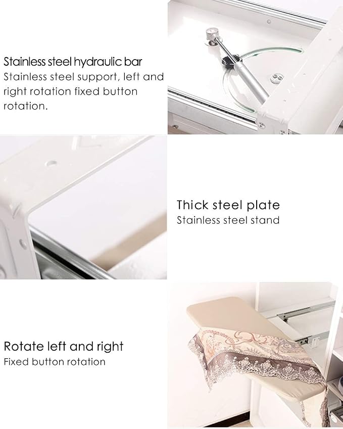 Foldable Rotated Ironing Board Closet Pull-Out Stow Away in The Cabinet Ironing - Image 5