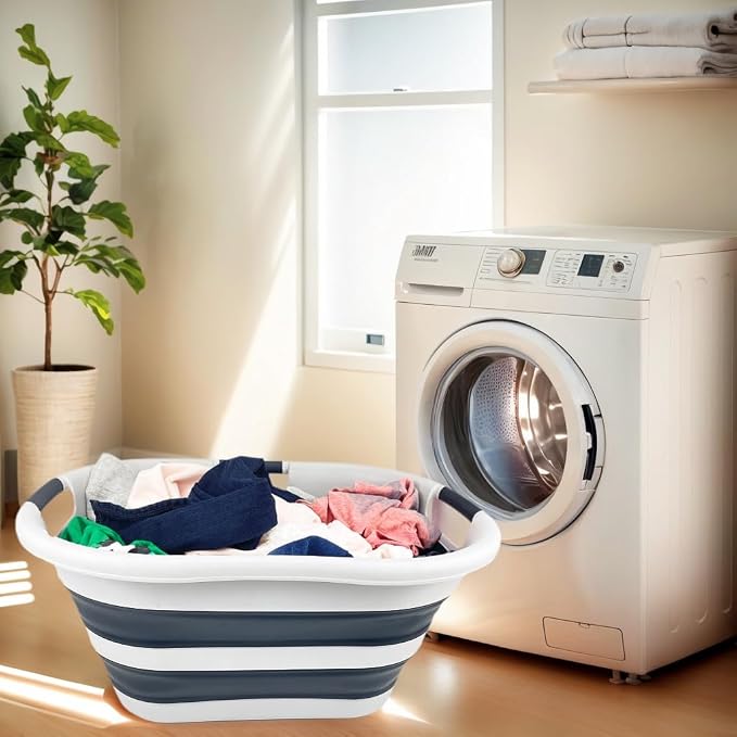 SAMMART 30L Collapsible Plastic Laundry Basket - Image 4
