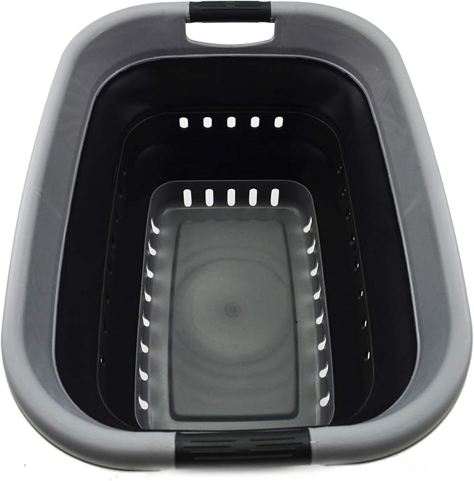 SAMMART 37L Collapsible Plastic Laundry Basket by SAMMART