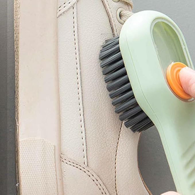 2pcs Laundry Brush with Soap Dispenser, Portable Shoe Cleaning Scrub Brush Set - Image 2
