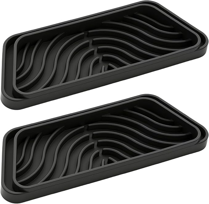 2 Pack Silicone Refrigerator Drip Tray Catcher – Universal Fridge Water and Ice by Bestongbestservicesforyou
