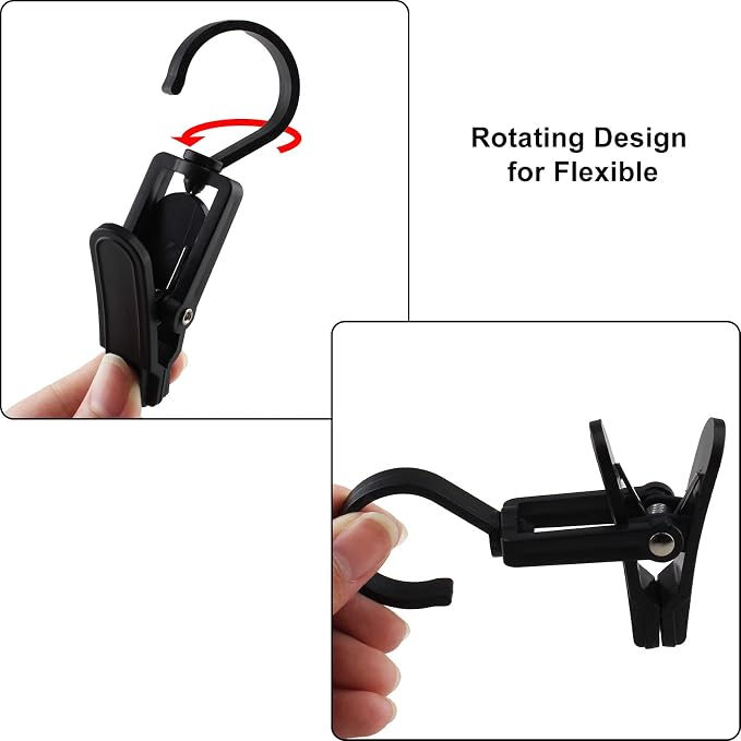 20 PCS Laundry Hooks, Plastic Clothes Pins, Super Strong Hanger Clips, Swivel - Image 4