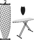Ironing Board with Silicone Iron Rest pad, Extra Thick Cover, 14x54 Compact and by UFETGYG