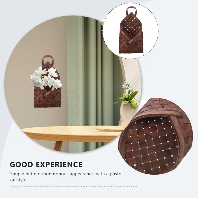 VOSAREA Vintage Woven Wall Hanging Storage Basket - Image 8